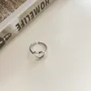 Nieuwe Mode Eenvoudige Hart Vintage Liefde Ring Gepersonaliseerde Verstelbare Opening Mode Zwarte Ring Meisje Sieraden Groothandel YMR011