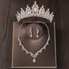 Wedding Hair Jewelry Baroque Costume Bridal Sets Crystal Tiara Crown Earrings Necklace Bride Luxury Set Party Gift 230909