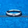 Обручальные кольца Сертифицированные 03CT Обручальное кольцо принцессы с бриллиантами в лаборатории Простой свадебный комплект унисекс для пары 230303210x