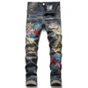 312 415 Purple Jeans Designer Jeans Mens Designer Jeans Dames jeans Purple Jeans Summer Hole Trend dit jaar Nieuwe borduurwerk en kleine fee