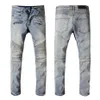 DSQPLEIND2 France Style #1051# Pantaloni da moto elasticizzati a coste decorati da uomo Pantaloni slim da motociclista lavati vecchia scuola 29-421213l