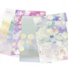 Japanse stijl bloem- en windscheidingspagina Losbladig notitieboekpapier Index 6-gaats handboek 5 vellen