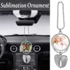 Porte-clés de voiture par Sublimation thermique, décorations en forme d'aile d'ange, pendentif d'impression par transfert vierge, fabrication de bijoux 244Y