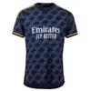 2023 2024 Fans Player Soccer Jerseys Home White Navy Away RODRGO Camiseta VINI JR CAMAVINGA TCHOUAMENI 23 24 Real MADRIDS Football Shirt Kids De Futbol Bellingham 1: 1