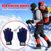 Ski Gloves Winter Outdoor Fishing Heated Full Finger Mittens Portable USB Electric Heating Windproof Soft Sports Hand Warmer 230909