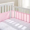 Bedrails Babybedje Bumpers Zacht Effen Katoen Comfortabel Roze Born Infanette Liner 285x164cm Baby's Draagbare Bumper Accessoires 230909