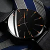 Wristwatches Sdotter 2023 Minimalist Men's Fashion Ultra Thin Watches Simple Men Business Stainless Steel Mesh Belt Quartz Watch Relogio