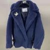 Winter Fur Coat Women ulljackor max designer puffer jacka klassisk nallebjörn kort vindbrytning