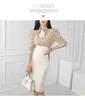 Two Piece Dress Women Spring Casual 2 Pieces Set Single-breasted Dot Blouses + High Waist Pencil Skirt Korean Simple Skirt Suit2024