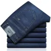 Laoyeche Brand Business Man dżinsy nowe męskie dżinsy biznesowe Business Casual Elastyczne Slim Classic Spoders Denim Pants Male244F