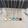 Luxury Fashion Geometric Round Necklaces Designers Elegant Women Necklace Pendant with Rope Chain Casual Vintage Cool Collar Color Rich