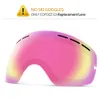 Kayak Gkgles Copozz Kids yedek lens Sadece küçük boyutlu çocuklar çifte UV400 Antifog Kayak Kızlar Snowboard Gog243 230909