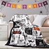 Koce Halloweenowy koc do rzutu na kanapę jesień Difging Dift Pumpkin and Ghost Print Sofa 230909