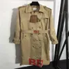 Trench Coat Designer Jacket Luxury Cappotti da donna Bbr Red Letter Logo Stampa Slim Long Giacche autunnali e invernali Fodera con classico P2541