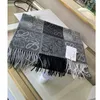 Fin Young Wool Cashmere Scarf Women's Winter Thicked Warm Scarf Shawl Dual Purpose Jacquard Scarf