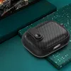 AirPods Pro 2 Case with Lock Clip Chockproof Carbon Fiber Grain Full Protection Cover for AirPods 3 1 Pro2キーチェーン