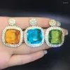 قلادة قلادة الأحجار الكريمة الطبيعية ملونة قلادة الزركون النساء المجوهرات الراقية