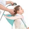 Fregaderos de baño Manguera de entrega Fregadero plegable Cómoda herramienta de champú para mujeres embarazadas Fácil lavado de cabello Plástico de silicona Ancianos 296d