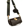 Borse a tracolla in tre pezzi Portafogli firmati Multi Pochette Accessori Borse a tracolla M44840 Mini portamonete staccabile con zip rotonda Si259S