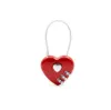 Serrature Fune metallica in lega di zinco Password Lock Mini Love Heart Shape Password Lucchetto Pacchetto bagaglio da viaggio