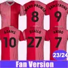 2023 2024 Aribo Adams Mens 축구 유니폼 암스트롱 워드 프라우스 Diallo Armstrong Home Football Shirts Short Sleeve Uniforms