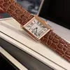 24 -мм 27 -мм кожаные кожаные наручные часы Женщины мужчины геометрические римские номера часы пары прямоугольные стеклянные часы самки сапфир263O