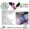 Clusterringe OMHXZJ Ganze europäische Mode Frau Mann Party Hochzeitsgeschenk Luxus Weiß Zirkon 18KT Gold Ring RR609275c