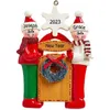 2023 Счастливая семья DIY смолы рождественские украшения кулон украшение рождественской елки
