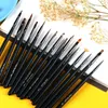 Nagelbürsten 16 stücke Professionelle Pinsel für Maniküre Gel Kunst Acryl Flüssigkeit Pulver Carving Stift Gradienten Werkzeug 230909