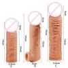 Sex Toys Massager Realistic Penis Extension Cock Sleeve for Man Reusable Silicone Enlarger Delay Men Dildo Enhancer