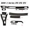 För BMW 3 -serie E90 E92 4 Dörrar Interiörens centrala kontrollpaneldörrhandtag Kolfiberklistermärken Dekaler Bil Styling Accessorie295W