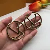 1V New Fashion Hoop Earrings Stud Womens Diameter 4cm Big Circle Simple Titanium Steel Earring for Woman