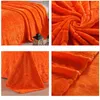 Cobertores Luxo Qualidade Flanela Cobertor Coral Fleece Colcha Sólida Cor Laranja Adulto MultiSize Lençóis Xadrez 230909