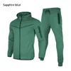 Herrspåriga Spring Spring Autumn Fashion Men Set Long Sleeve Zipper Jacket Sweatpants Jogging 2 Piece Set Mens Casual Run Sport Sport 230909