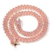 Glacé Miami chaîne à maillons cubains chaînes en or pour hommes collier rose Bracelet mode Hip Hop bijoux 12mm2488