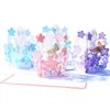 Kleurendruk 3D Driedimensionale wenskaart Conch Bloem Vlinder Holle Bloemen Mand Valentijnsdag Dards Liefde Festival WH0241