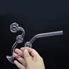 Hookah Glass Oil Burner Bong U Shaped Glass Oil Burner Pipe with Base Snake Bubbler Smoking Water Pipe with 30mm Ball Best Smoking Accessories for Smoker tools