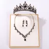 Wedding Hair Jewelry Baroque Costume Bridal Sets Crystal Tiara Crown Earrings Necklace Bride Luxury Set Party Gift 230909
