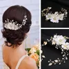 Eleganti ornamenti per capelli con fiori da sposa Accessori per capelli alla moda Accessori per capelli da sposa per capelli Donna Ragazza Copricapo di perle249A