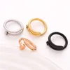 Designer Nail Ring Luxury Jewelry Midi Rings For Women Titanium Steel Alloy Gold-Plated Process Fashion Accessories Never Fade Not267w