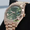 Luxury Wristwatch BRAND New President 40mm Day-Date 228235 18K Rose Gold Green Olive Dial Watch NEW328f