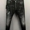 Heren Jeans Bell Bottom Jeans Luxe Merk Designer D2 Heren Denim Dsquare Borduurbroek Mode Gaten Broek Heren Clothin2672