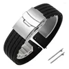 Uhrenarmbänder 18mm 20mm 22mm 24mm Silikonarmband für Männer Frauen Sport Schnellverschluss Armband Ersatz Gummiband Zubehör