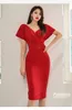 Temel gündelik elbiseler yaz bahar yaz ofis kalem elbisesi kadınlar dip kılıf elbiseler moda kırmızı/siyah ince vücutcon gündelik vestidos 2024