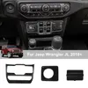 Fibra de carbono abs painel de controle janela isqueiro do carro tomada usb para jeep wrangler jl 2018 up auto acessórios internos 275w