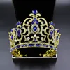 Jóias de cabelo de casamento liga pérola noiva coroa luxo barroco completo redondo grande tiara beleza concurso rainha coroas com 230909