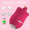 Massaggiatore giocattolo del sesso 10 velocità rosa vibratore USB ricaricabile clitoride capezzolo leccata di fica orale stimolatore del clitoride masturbazione femminile giocattoli per le donne