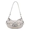 Heavy Industry Rivet 2024 New Shoulder V Fold Crescent Underarm Handbag sale 60% Off Store Online