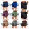 2021 homens que executa shorts esportivos de ginástica de compressão de bolso de bolso de bolso sob camada base calça curta