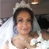 Bröllop hår smycken stor barock kristall tiaras krona för brudtillbehör huvudstycken prinsessan tävling couronne mariage forseven 230909